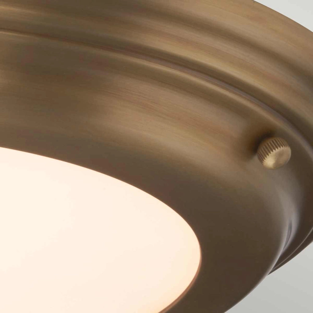 Plafoniera bagno Welland tonda 36cm LED 25W ottone anticato