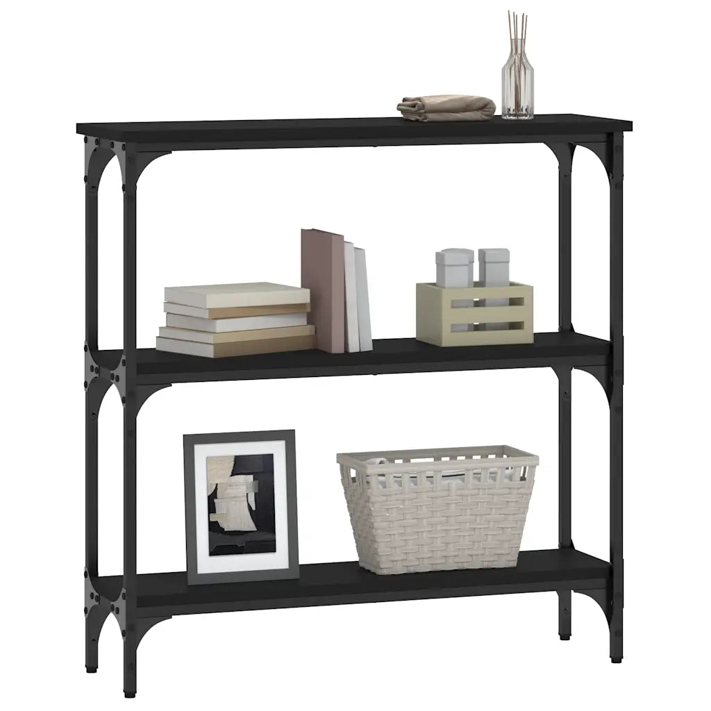 Tavolino Consolle-Tavolino da soggiorno-Tavolo Nero 75x22,5x75 cm in Legno Multistrato