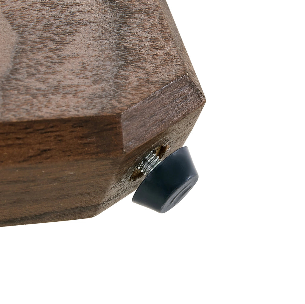 Tavolino da caffè rotondo 88.5x88.5x12.5 cm con piano in vetro temperato; MDF e vetro noce