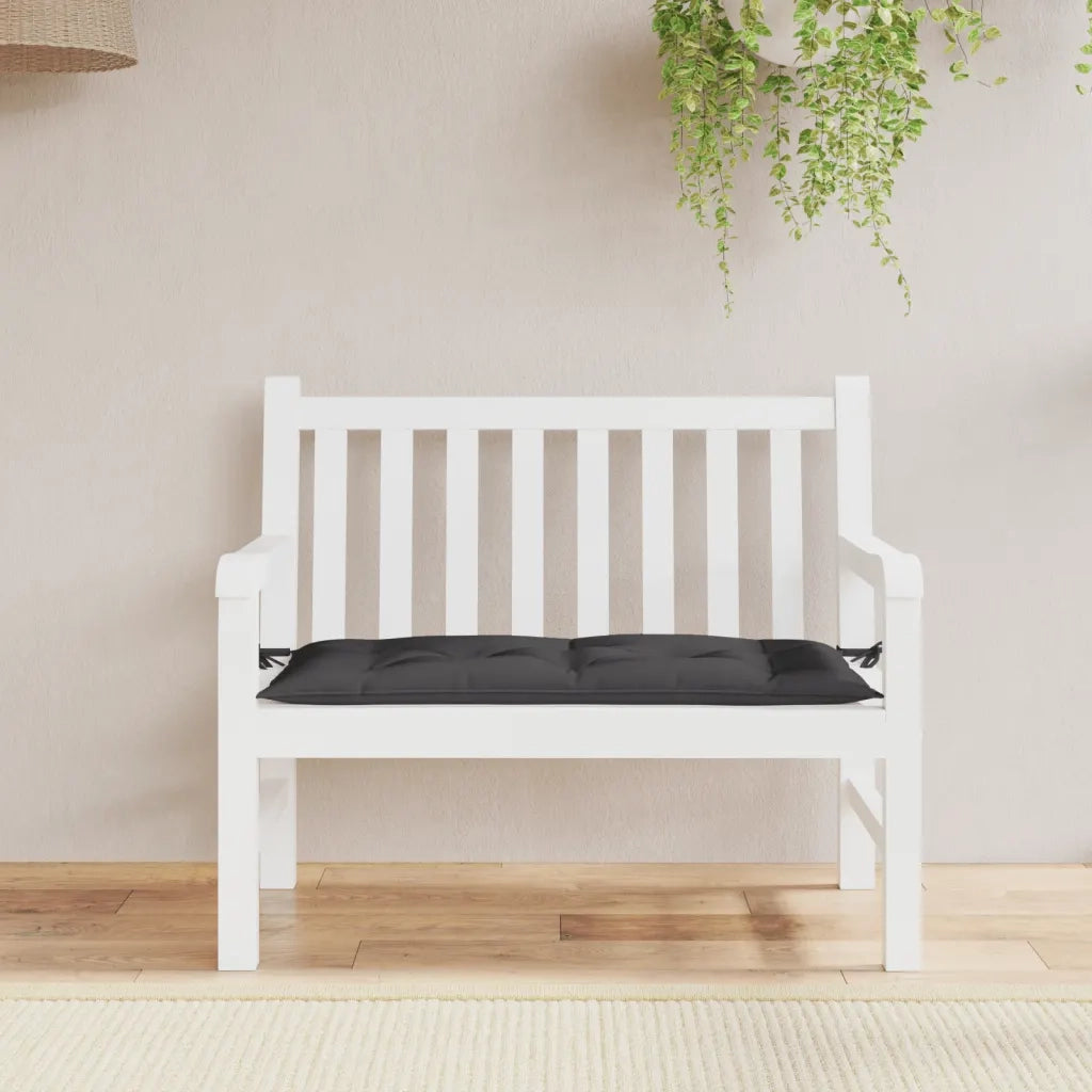 Cuscino per Panca-Cuscini per panchina Nero 110x50x7 cm in Tessuto Oxford