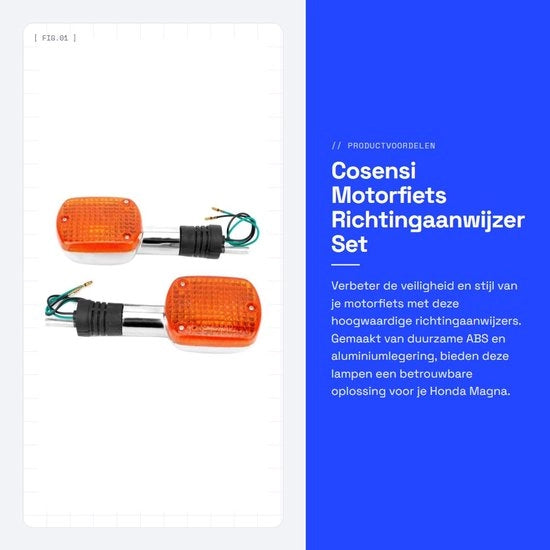 Set di Indicatore di Direzione per Motocicletta 2 pezzi - Alta Qualità ABS e Alluminio - Per Honda Magna - Illuminazione Segnale Duratura - Stile Veloce e Durevole 

Modello: 
Specifica tecnica: ABS e Alluminio 
Codice prodotto: