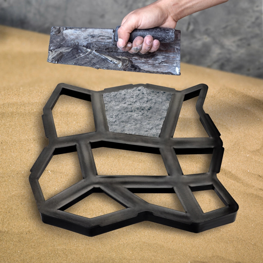 KADAX - Forma per pavimentazione, calcestruzzo, pietra, elementi decorativi a testa di gatto, matrice solida 42x43cm