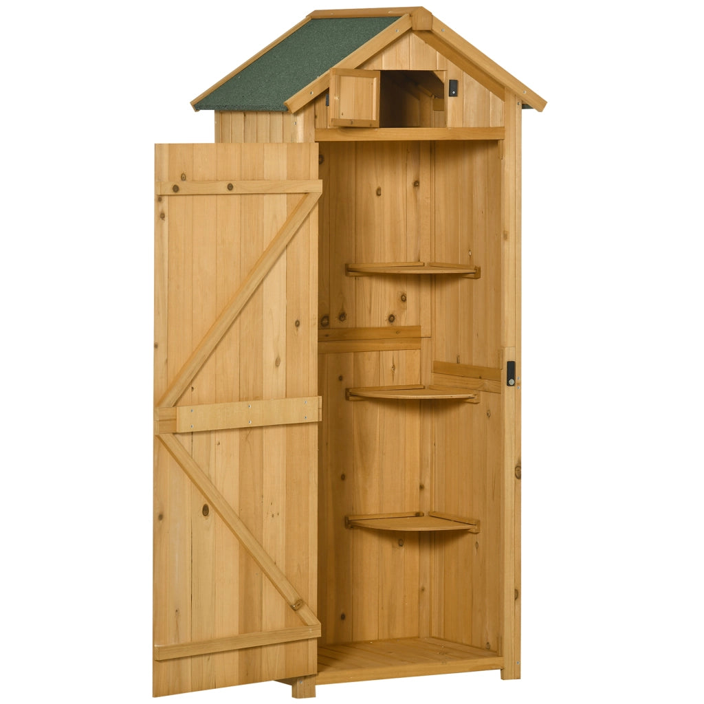 Capanno per attrezzi da giardino in legno ¨C zephmum ¨C Giallo+Verde 77x54.2x179 cm