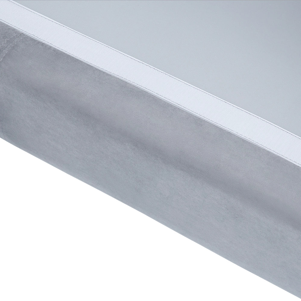 Divano ad angolo con rivestimento in velluto grigio a forma di L con orientamento a versione destra