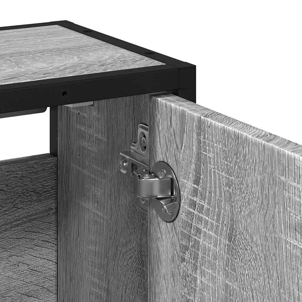 vidaXL Mobile Specchio da Bagno Grigio Sonoma 65x20x60 cm Multistrato