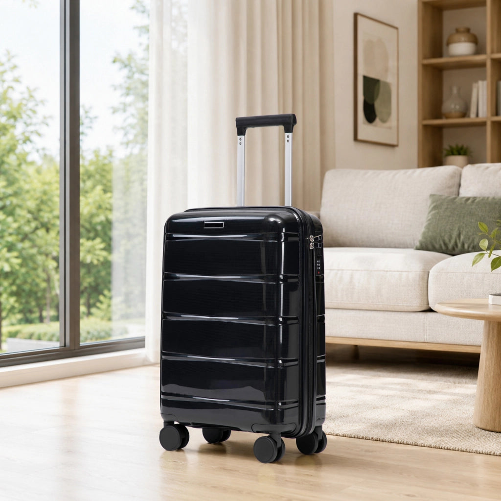 TROLLEY da Cabina 50,8 cm in PP Nero con Lucchetto a Combinazione