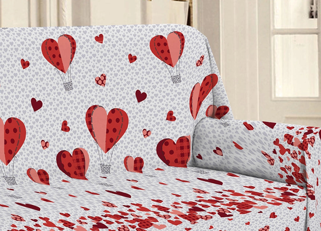 Telo Arredo Linea Pensieri Delicati In Cotone Disegno Mongolfiera Colore Rosso - Matrimoniale - Rosso