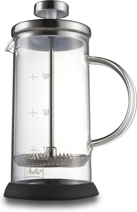 Apparecchio per caffè in vetro con French Press - 400 ml - Acciaio inossidabile - Per caffè e tè