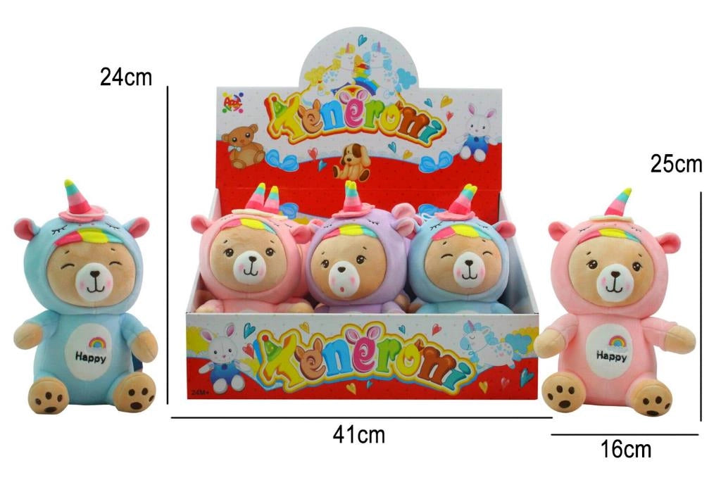 1 Pezzo Giochi per Bambini Peluche Unicorno Teneroni Vari Colori
