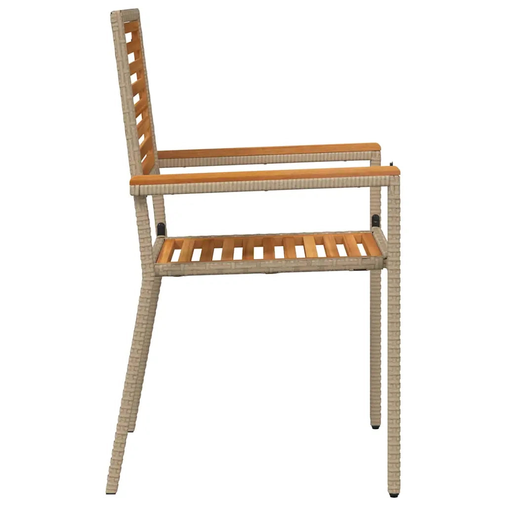 Sedie impilabili da giardino 2 pz | Sedie da Esterno Marrone e Beige