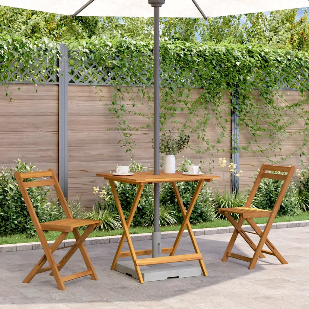 Tavolo da Giardino Pieghevole 70x70x75 cm in Massello d'Acacia 46348