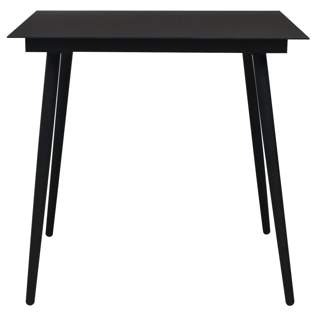 Set da Pranzo da Giardino 3 pz | Set Salotto da Giardino Nero in Rattan PVC