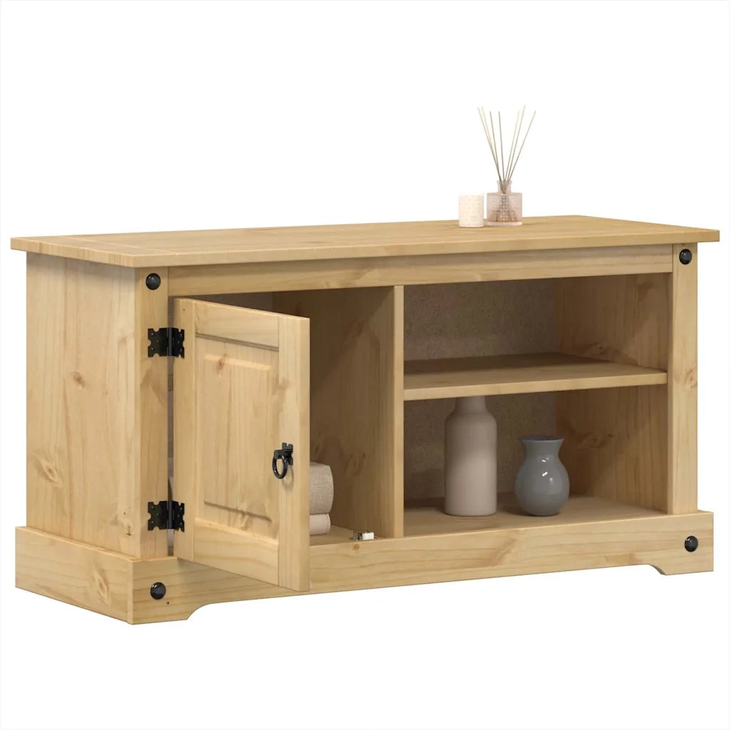 Mobile Porta TV Corona 100x40x52 cm in Legno Massello di Pino 4005667