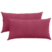 Cuscini da Divano 2 pz | Cuscini per sedie Rosso Vino 80 x 40 cm Tessuto in Cords