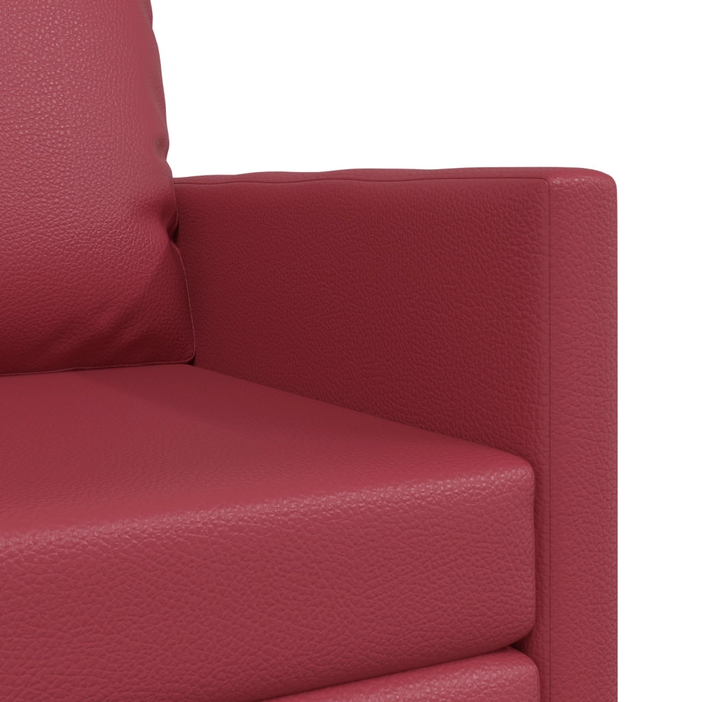 Divano Letto 2-in-1 Rosso Borgogna 74x77x81 cm Ecopelle