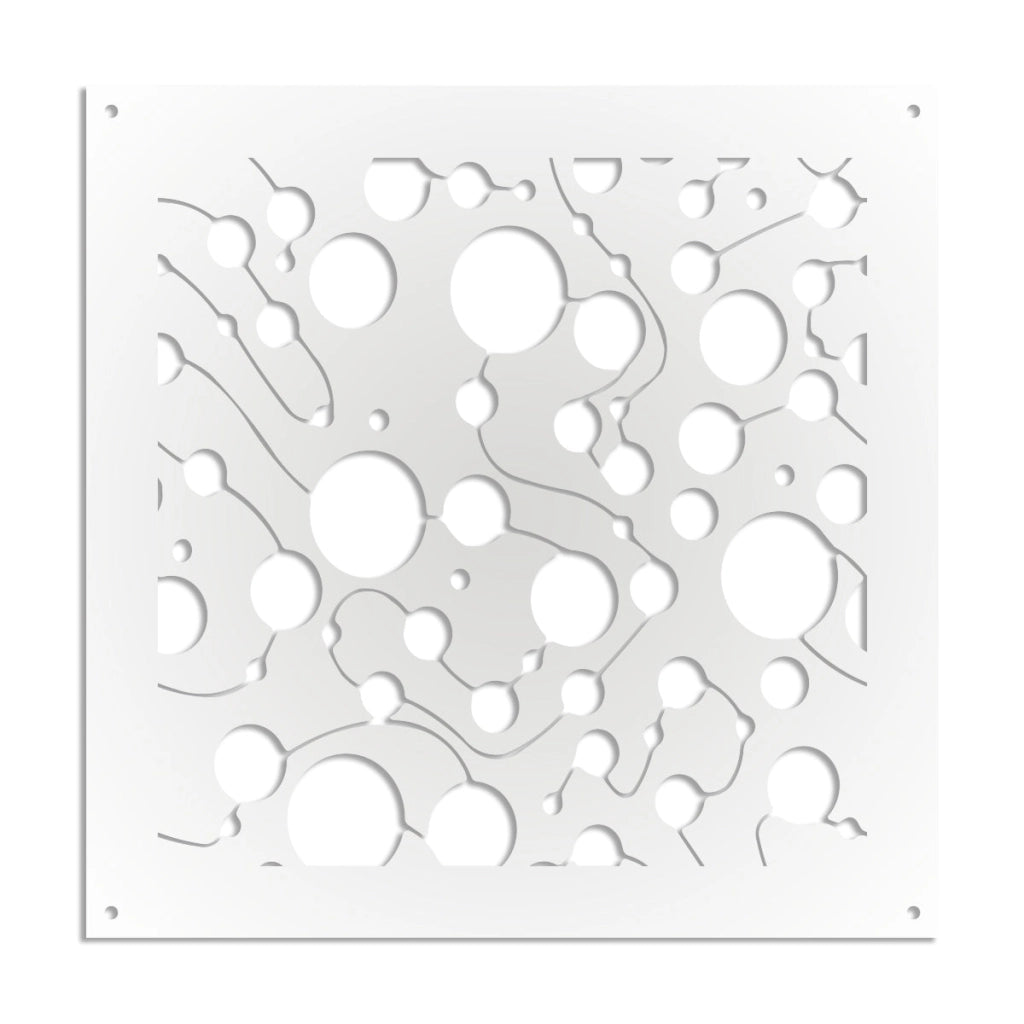 BAKTERIA- Pannello in PVC traforato - Parasole Colore: bianco, Misura: 48x48 cm