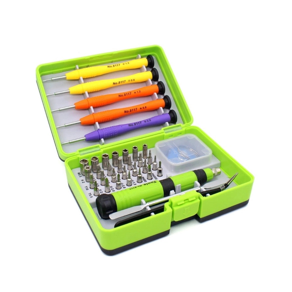 Trade Shop - Kit 36 Attrezzi 8117 Cacciavite Precisione Tools Riparazione Pinzetta Smartphone -