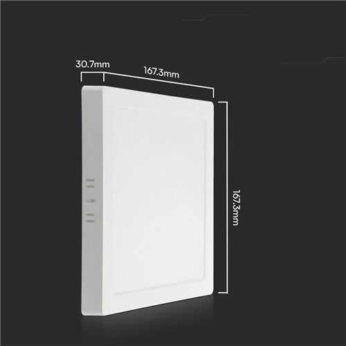 Plafoniera LED quadrata 17cm 12W 1200lm 3000K V-TAC