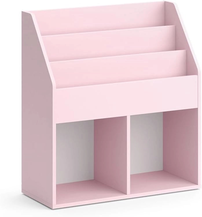 Libreria bambini Luigi, rosa, 72 x 79 cm Senza box pieghevole, combinabile per riporre libri e giocattoli