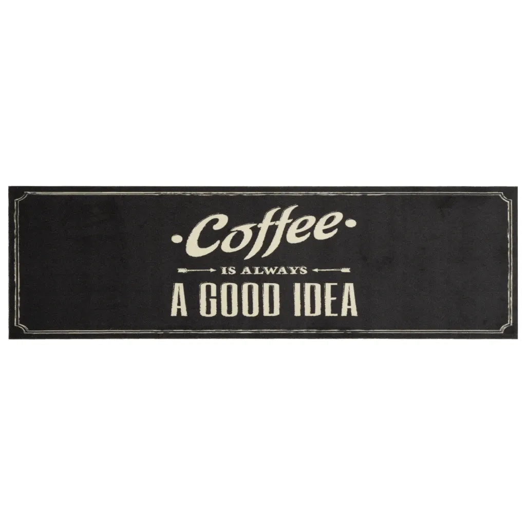 Tappeto da Cucina Lavabile Testo CaffÃ¨ 45x150 cm in Velluto
