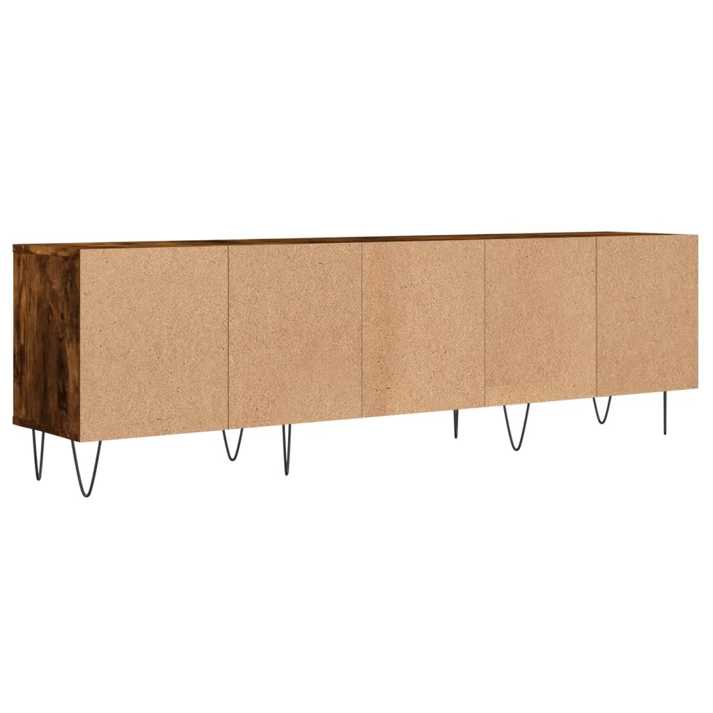 Mobile Porta TV-Mobile per TV-Credenza TV Rovere Fumo 150x30x44,5 cm in Legno Multistrato 748724