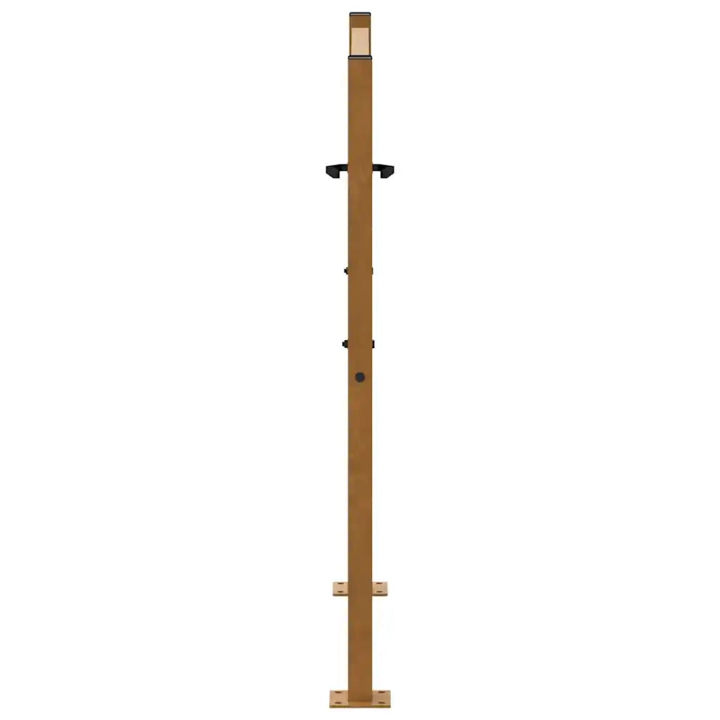 Cancello da giardino 100x100 cm in acciaio corten con design a croce 4101004