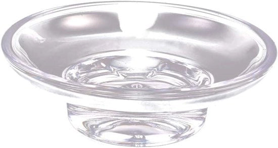 Contenitore di Sapone Ronde in Vetro Translucido | Sapone Container per Controsoffitto | Sostegno Antiscivolo per Spugne | Asciugamano per Bagno e Cucina | Oliera per Sapone Supporto
