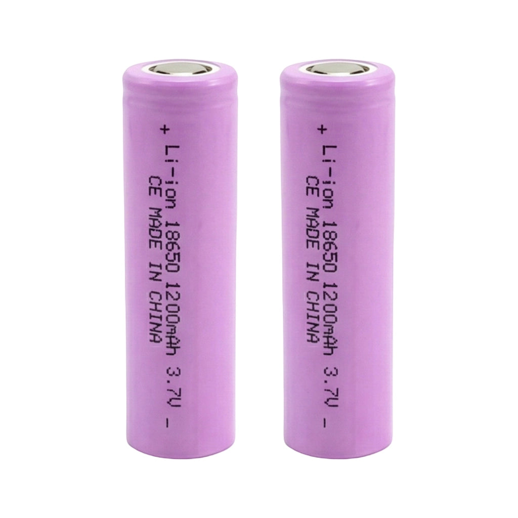 Confezione da 2 Batterie al Litio Ricaricabili 3.7V 1200mAh Compatte Elettroniche Rosa Avizar