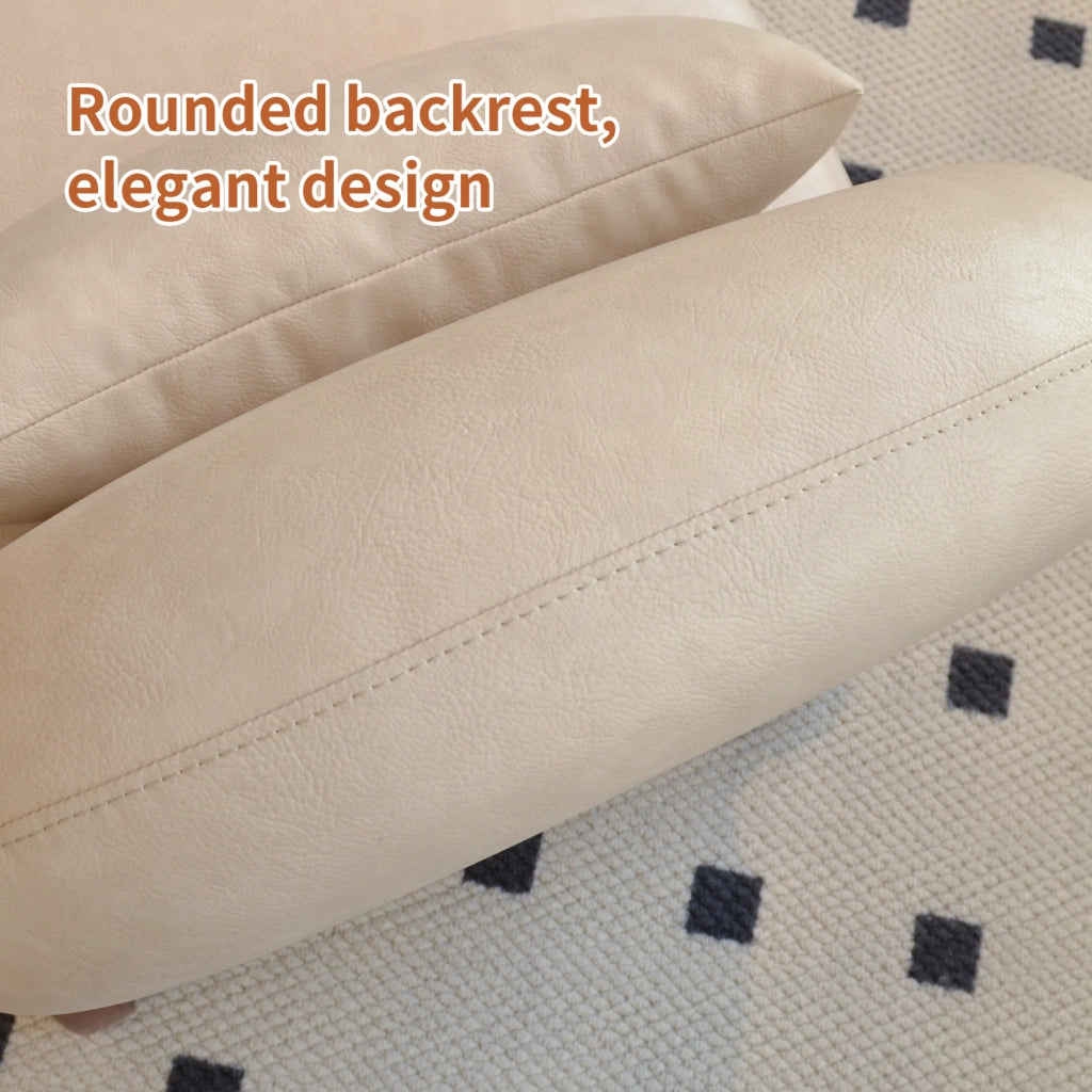 Poltrona senza braccioli con gambe in legno in tessuto camel