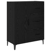 Credenza | Madia | Buffet da pranzo | Armadio da pranzo Rovere Nero 69,5 x 34 x 90 cm Legno multistrato