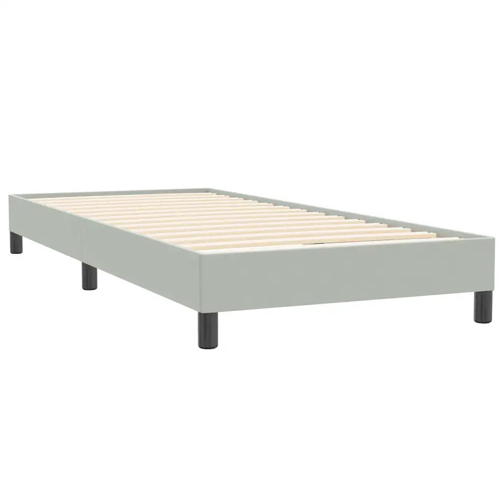 Letto a Molle senza Materasso Grigio Chiaro 100x220cm Velluto 3315861