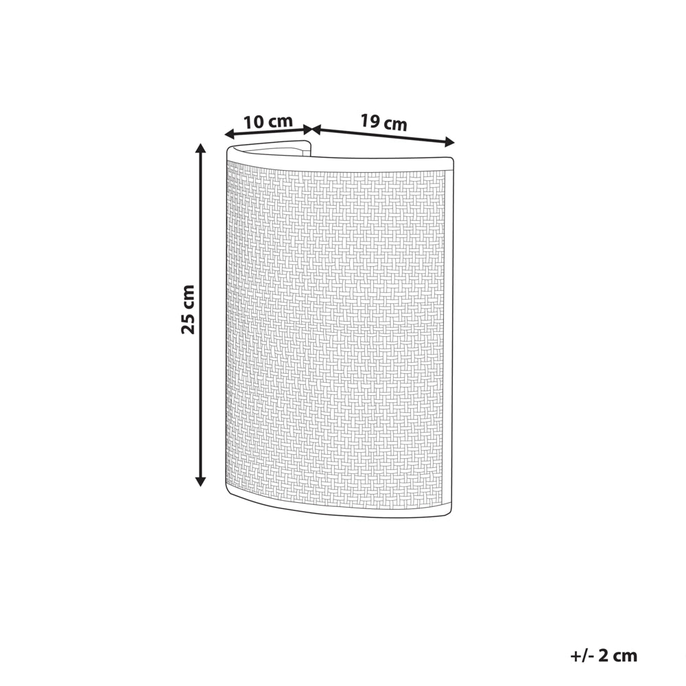 Lampada da parete in rattan naturale con paralume in stile boho soggiorno camera da letto