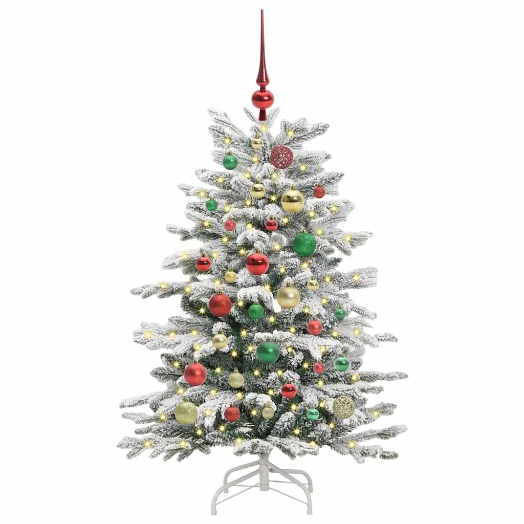 Albero di Natale Artificiale con Rami Pieghevoli Bianco 120 cm 3395630