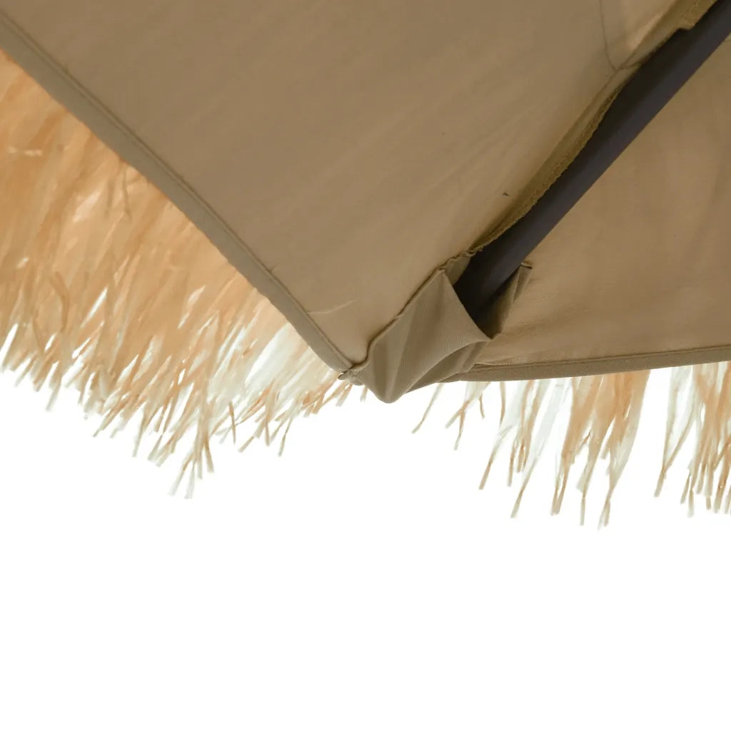 Ombrellone Giardino LED e Palo in Acciaio Marrone 290x290x238cm 4005088