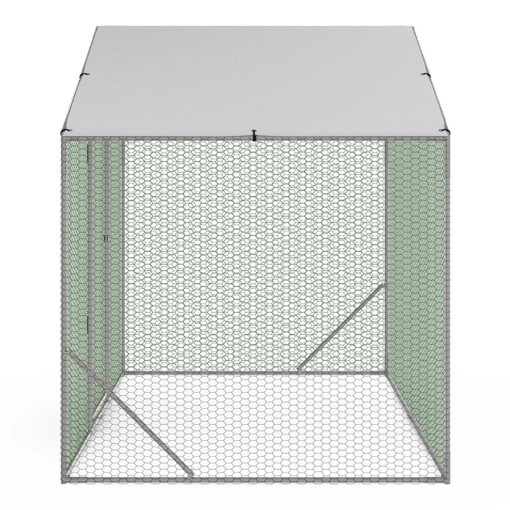 IDMarket - Recinzione per pollaio 3 m² rete metallica 2,20x1,4 M acciaio zincato