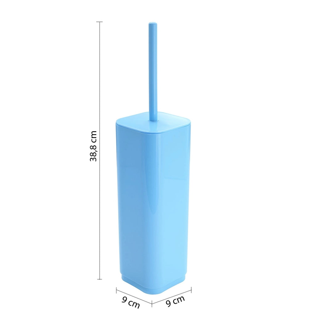 Scopino wc con ciuffo in setole d'appoggio in plastica riciclata 6334 Gedy serie SEVENTY Celeste