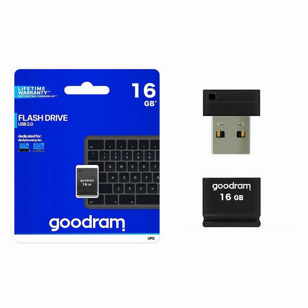 Trade Shop - Nano Pendrive Chiavetta Di Memoria Usb Tipo A Upi2 16 Gb Usb 2.0 Nera Upi2-16gb -