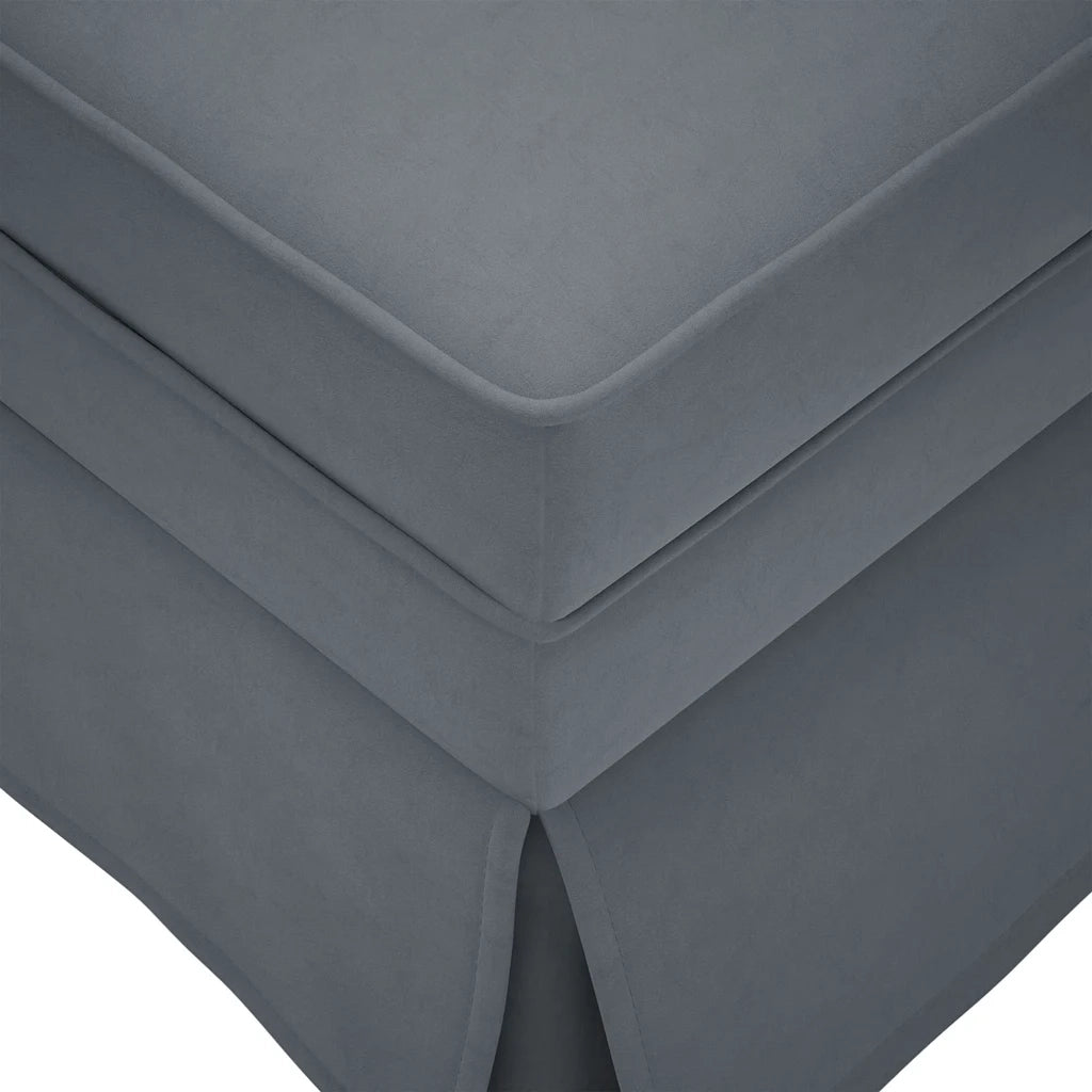 Sdraio con Capezzale e Bracciolo Destro in Velluto Grigio Scuro CFW5425881