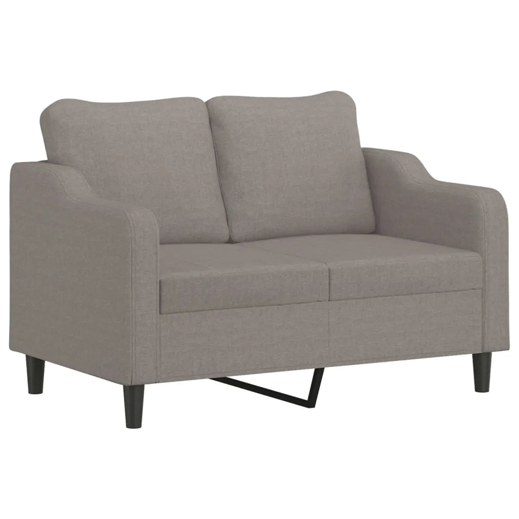 Set di Divani 4 pz con Cuscini Tortora in Tessuto