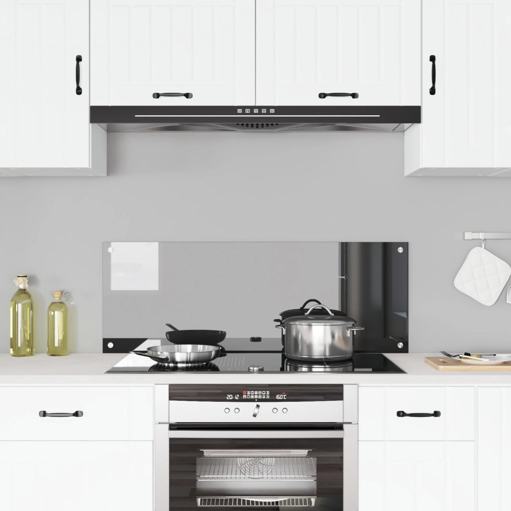 Schienale da cucina  Grigio scuro 110x40x0,6 cm in vetro temperato