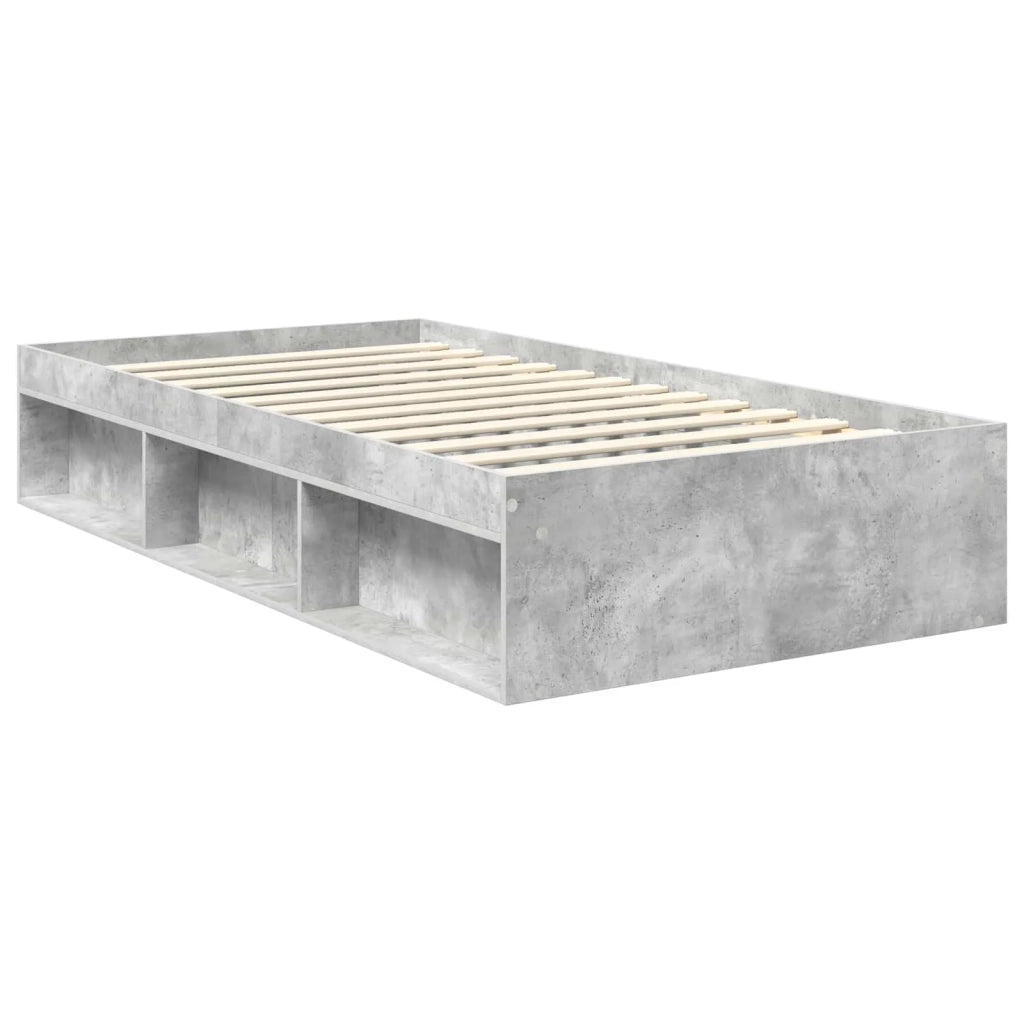 Struttura del letto con testiera Grigio Concretè 100 x 200 cm