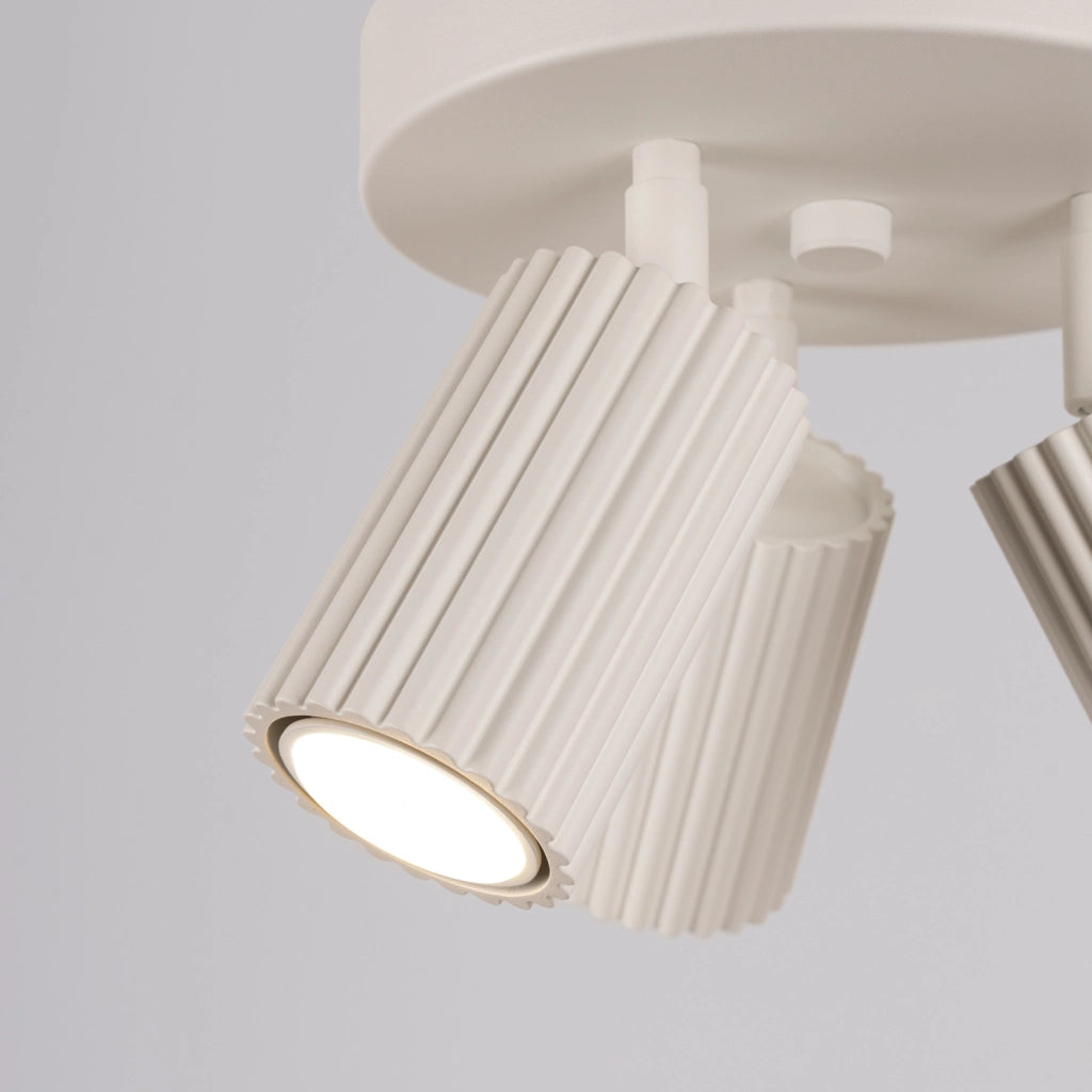 Plafoniera moderna beige tonda Ø20 orientabile 3xGU10 GRAVIO