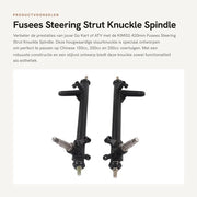 Fusibili 420mm - Stabilizzatore di sterzo - Pezzo di ricambio - Lega di alluminio - Adatto per 150cc/200cc/250cc - Duraturo e resistente alla corrosione