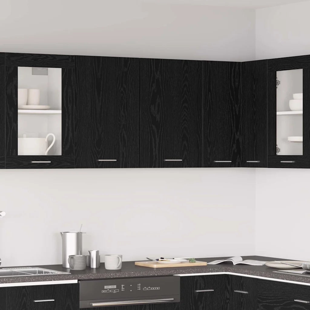 Armadio pensile Lyon Rovere Nero 80 x 31 x 60 cm 863144