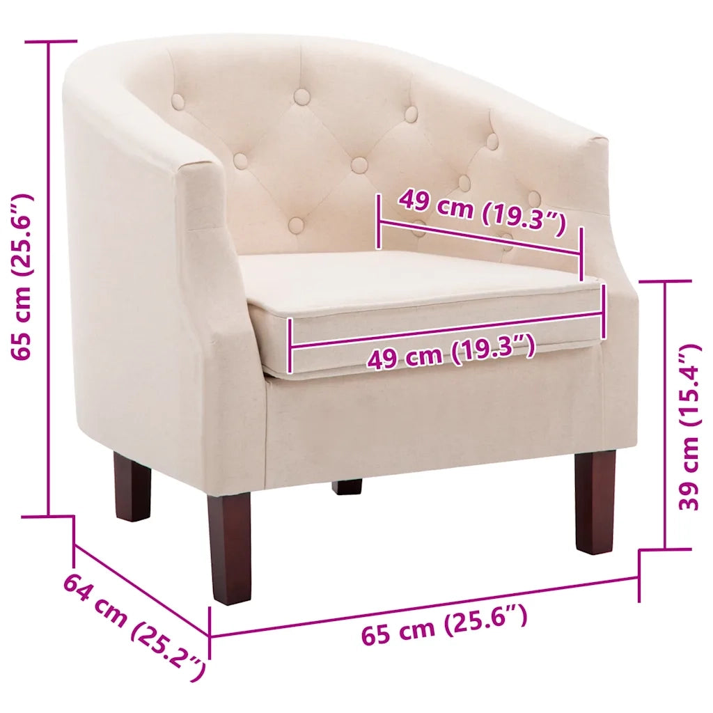 Poltroncina-Poltrona Beige in Tessuto 920856
