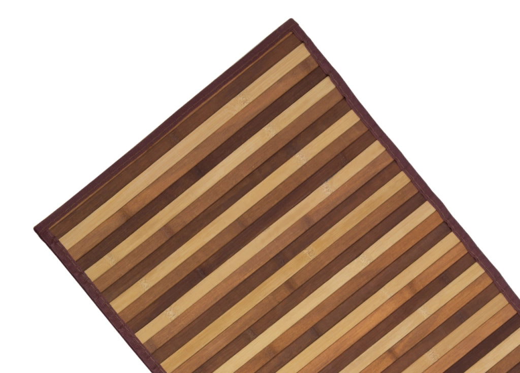 Tappeto Bamboo Degradè In Varie Colorazioni - 50x120 cm - Marrone