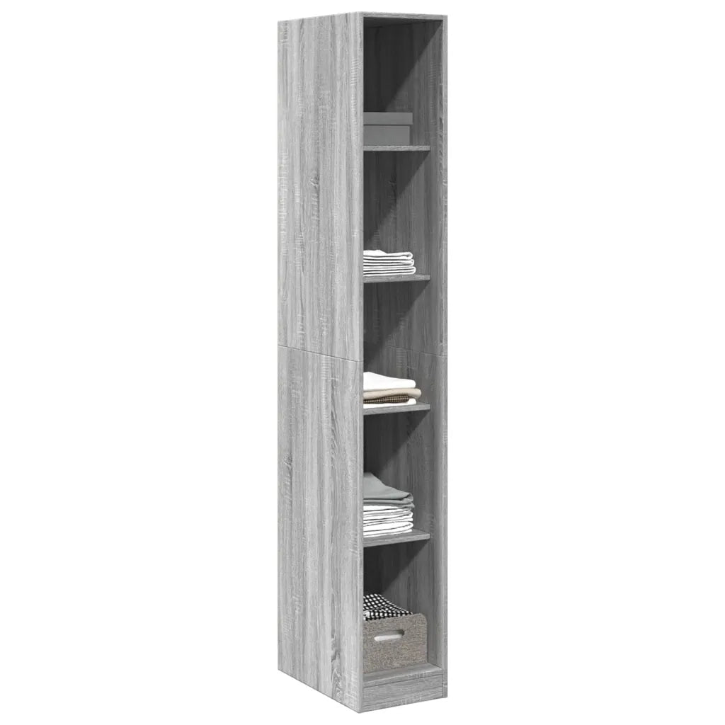 vidaXL Armadio Grigio Sonoma 30x50x200 cm in Legno tecnico