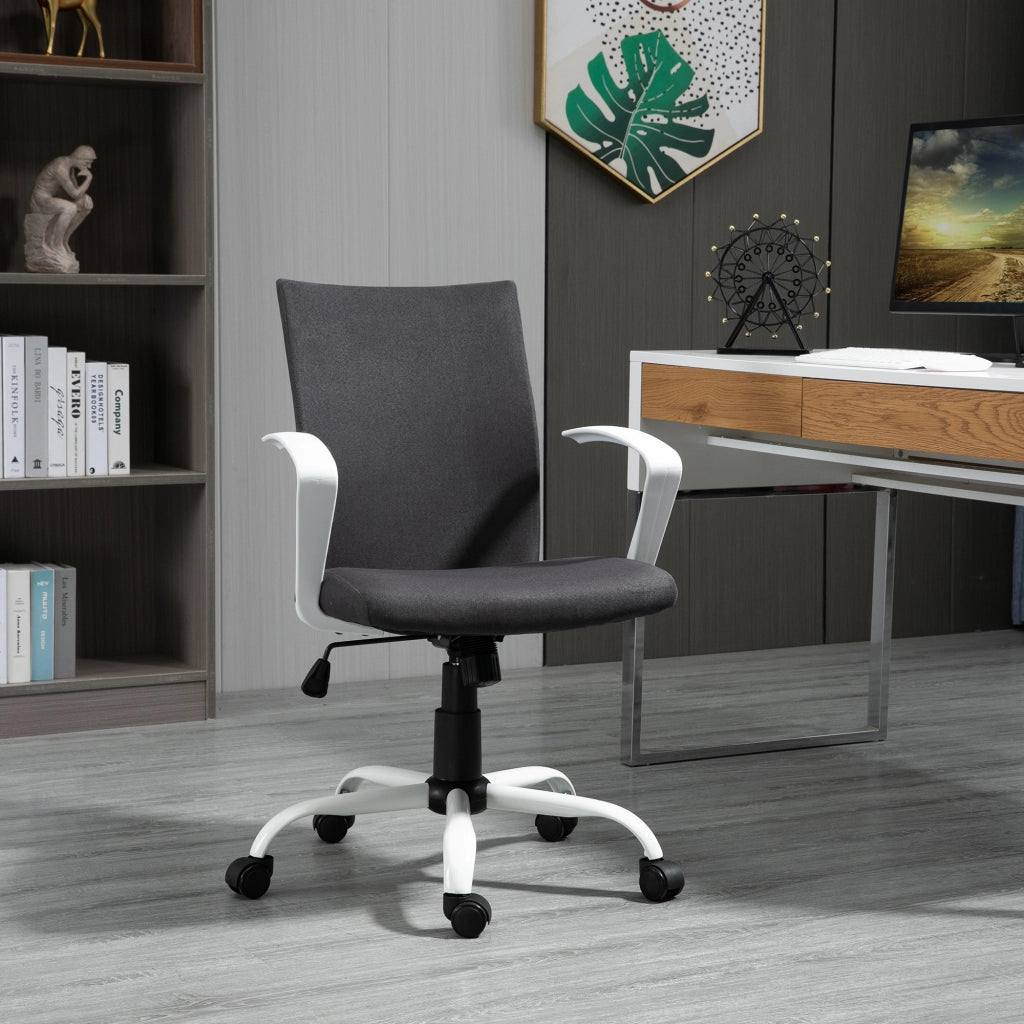Sedia da Ufficio Girevole con Altezza Regolabile ¨C Zephmum ¨C Grigio Scuro