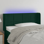 Testiera a LED-Testata con LED Verde scuro 93x16x78/88 cm in Velluto 294721