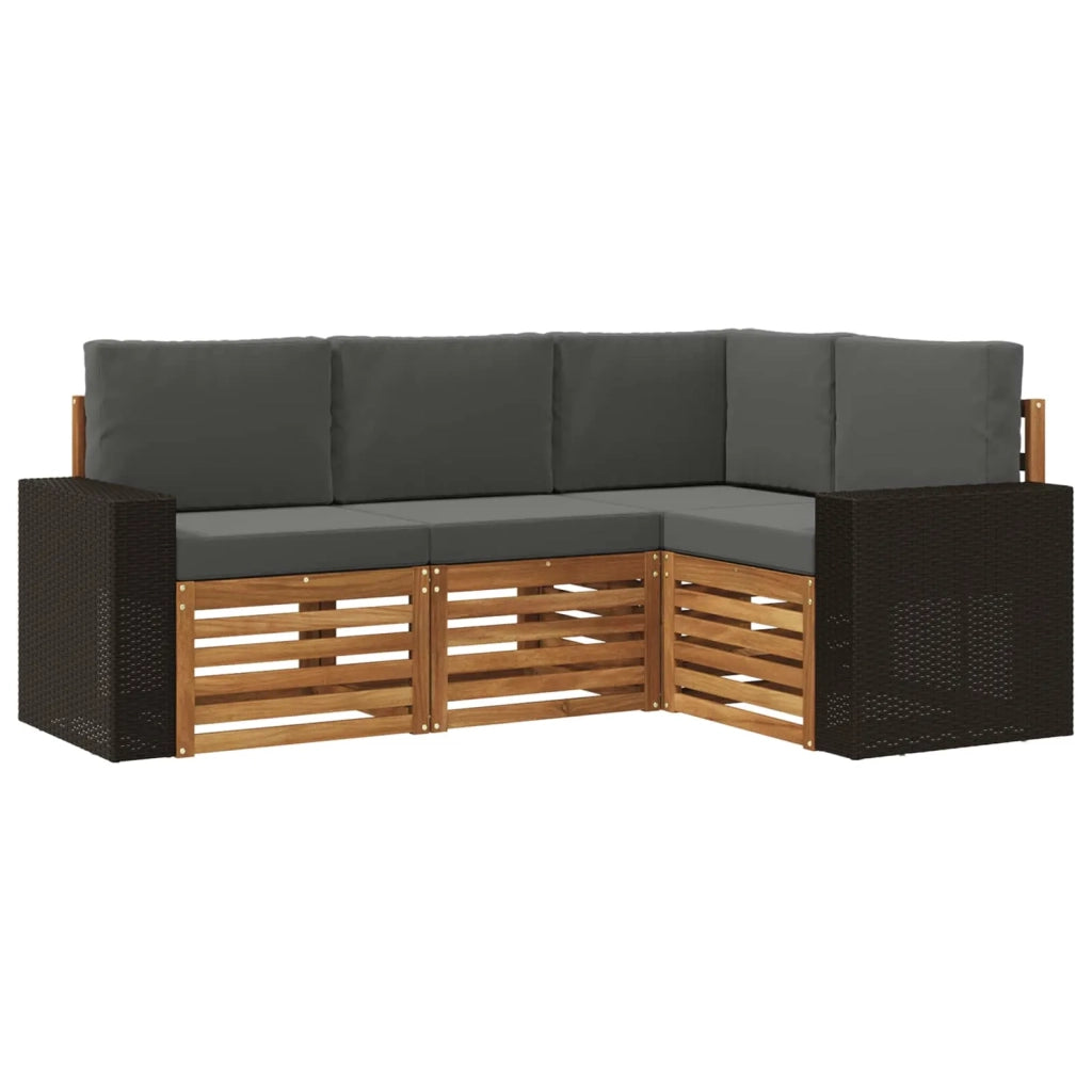 Set di divani da esterno 4 pz Poliestere 3384303